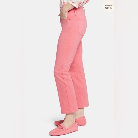 NYDJ Marilyn Straight Ankle Length Pink Punch Size 12 NWT - Picture 3 of 14